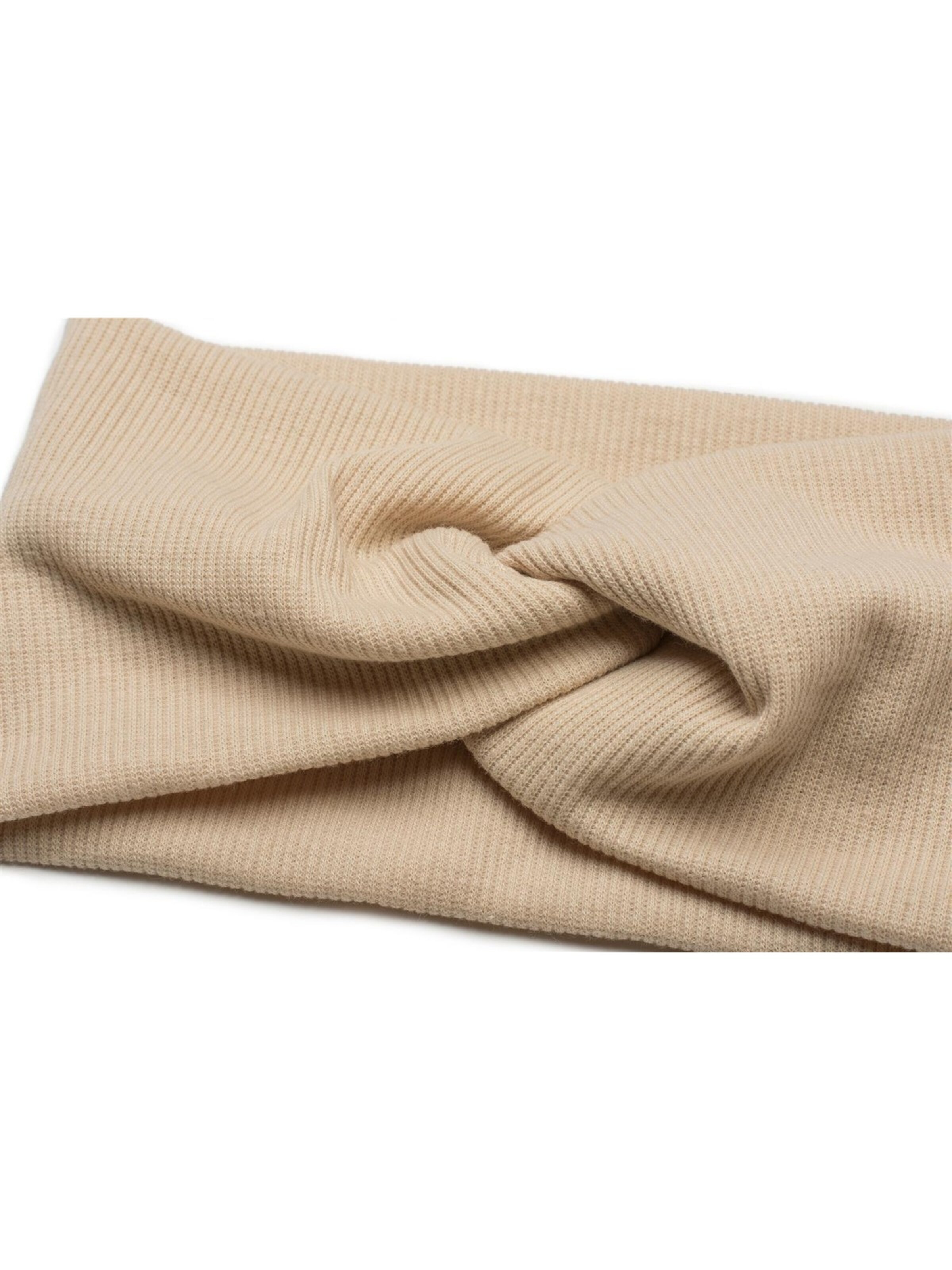 styleBREAKER Haarschmuck 'Feinripp Haarband gedreht'‌‌ in Beige