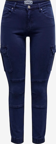 Coupe slim Pantalon cargo 'Missouri' ONLY en bleu : devant