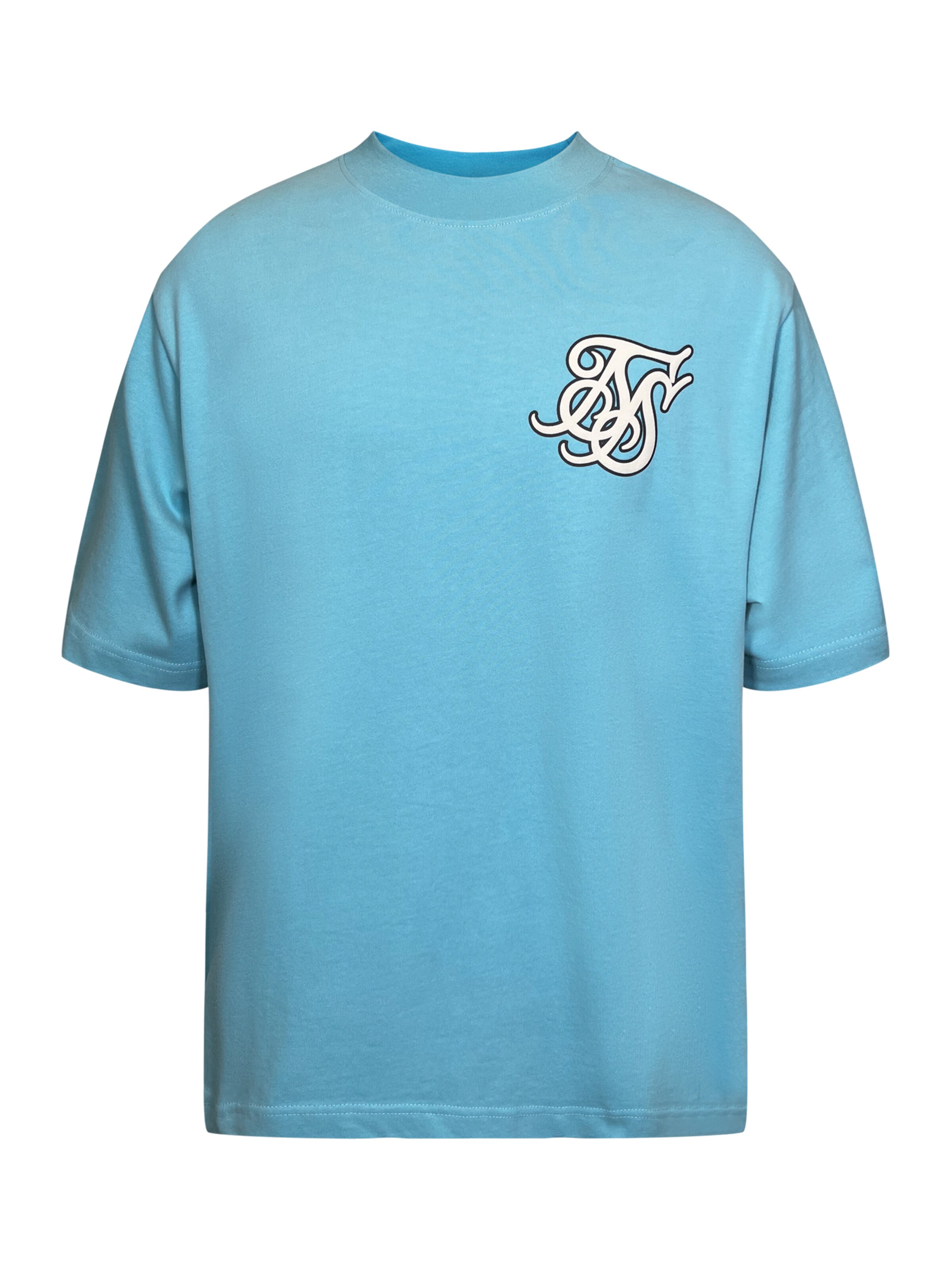 SikSilk T-Shirt en bleu / blanc, Vue avec produit