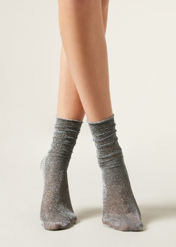 CALZEDONIA Socks in Grey: front