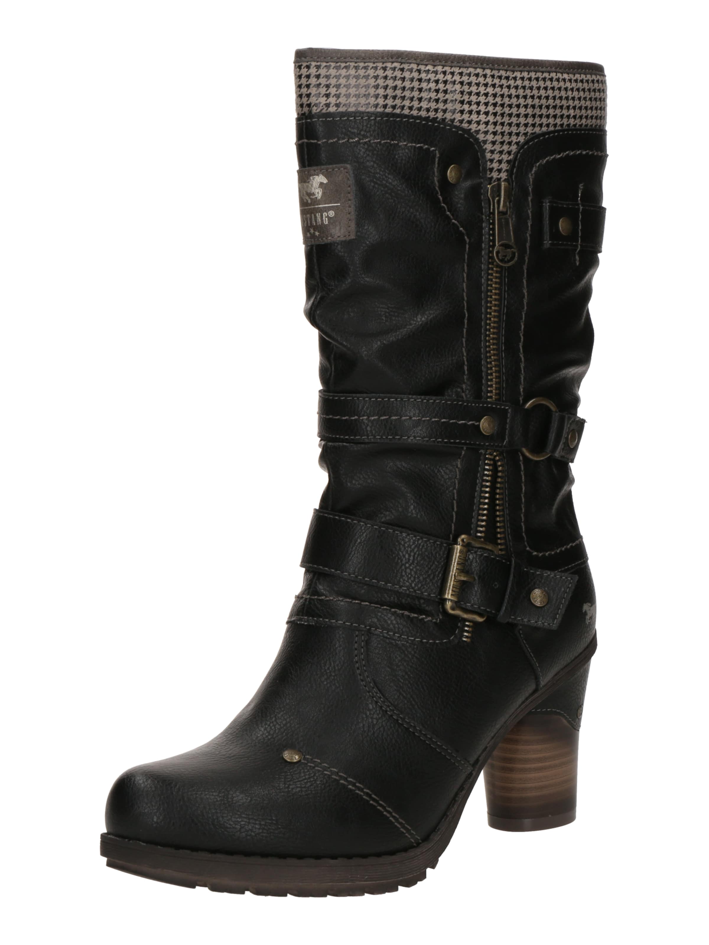 Cizme de la MUSTANG pe negru: față