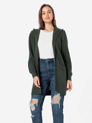 ABOUT YOU Knit Cardigan 'Elektra' in Green: front