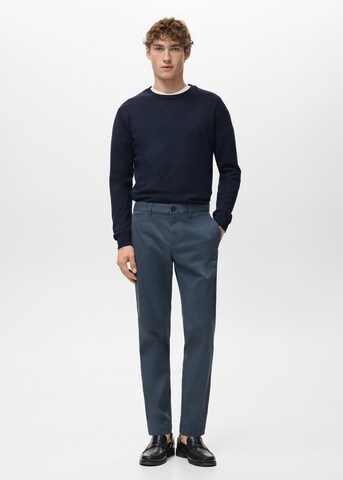 MANGO MAN Slim fit Pants 'Prato' in Blue