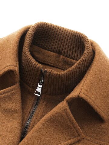 YOUTHUP Winter Coat 'Reverslinie' in Brown