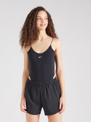 Nike Sportswear Shirt body in Zwart: voorkant