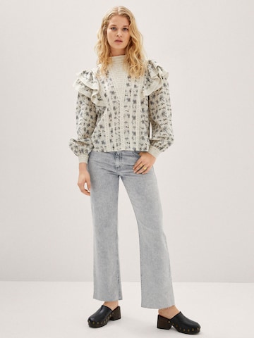 MANGO Wide leg Jeans 'Bohemian' in Grey