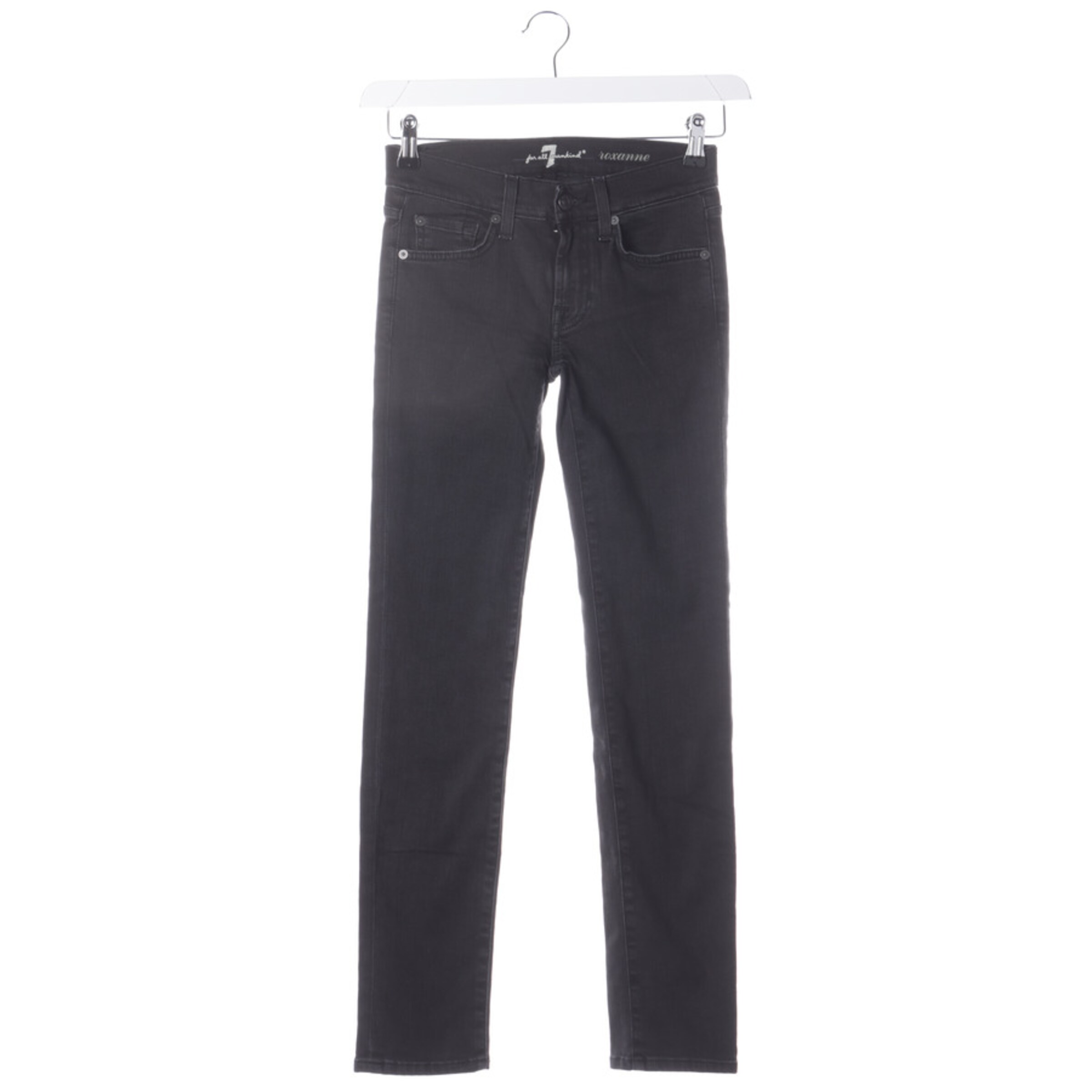 7 for all mankind Jeans 24 in Schwarz: Vorderseite