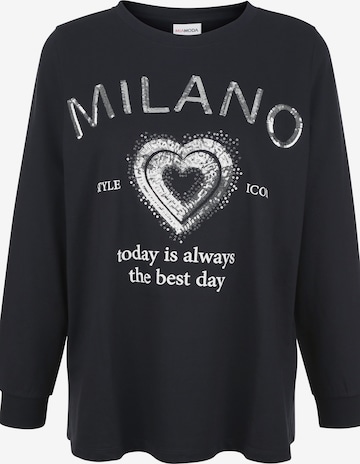 MIAMODA Sweatshirt in Zwart: voorkant