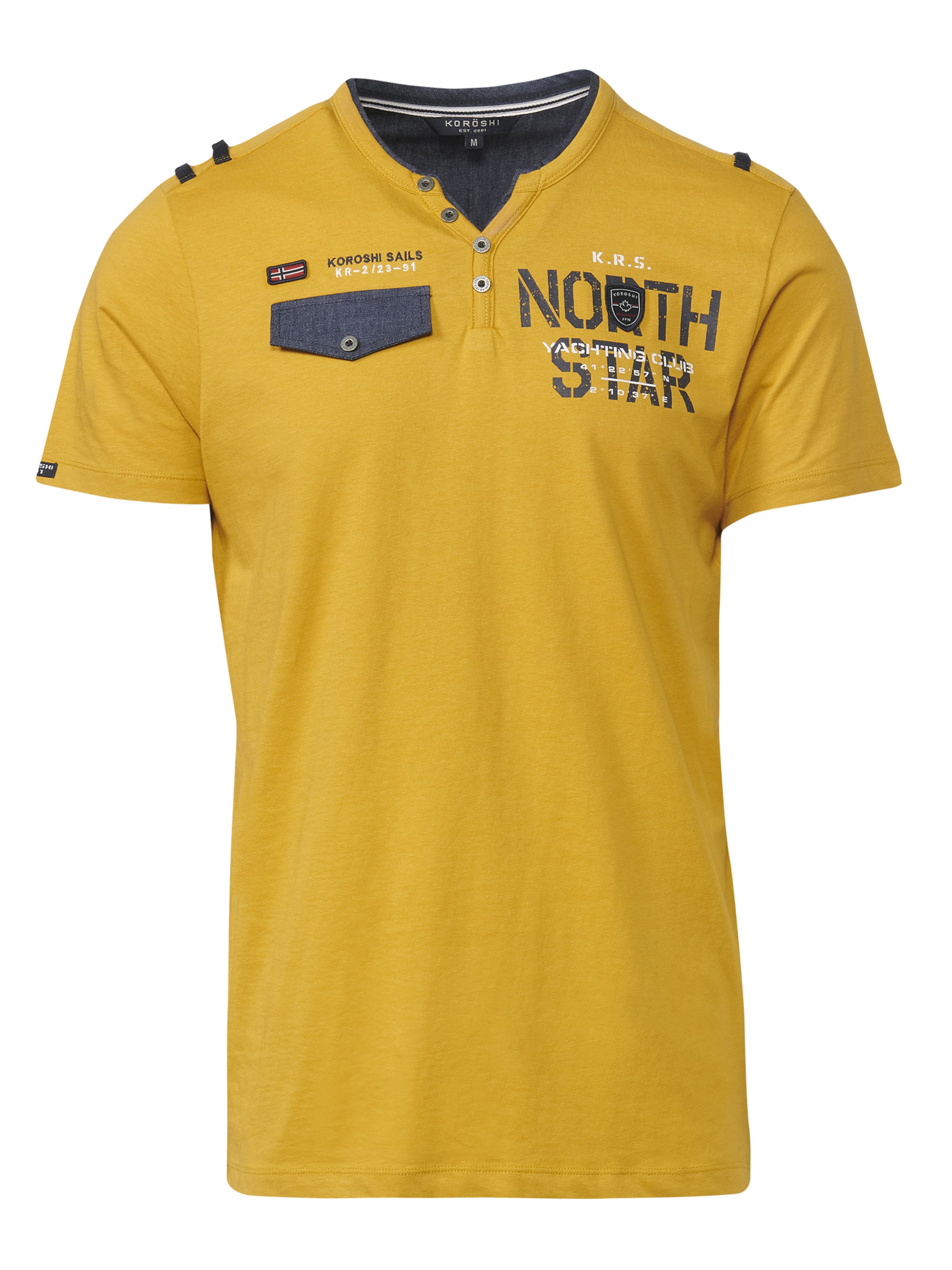 dzeltens KOROSHI T-Krekls: no priekšpuses