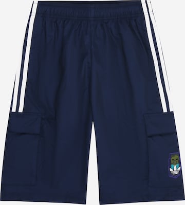 mėlyna ADIDAS ORIGINALS Standartinis Kelnės 'Adidas Originals X Minecraft': priekis