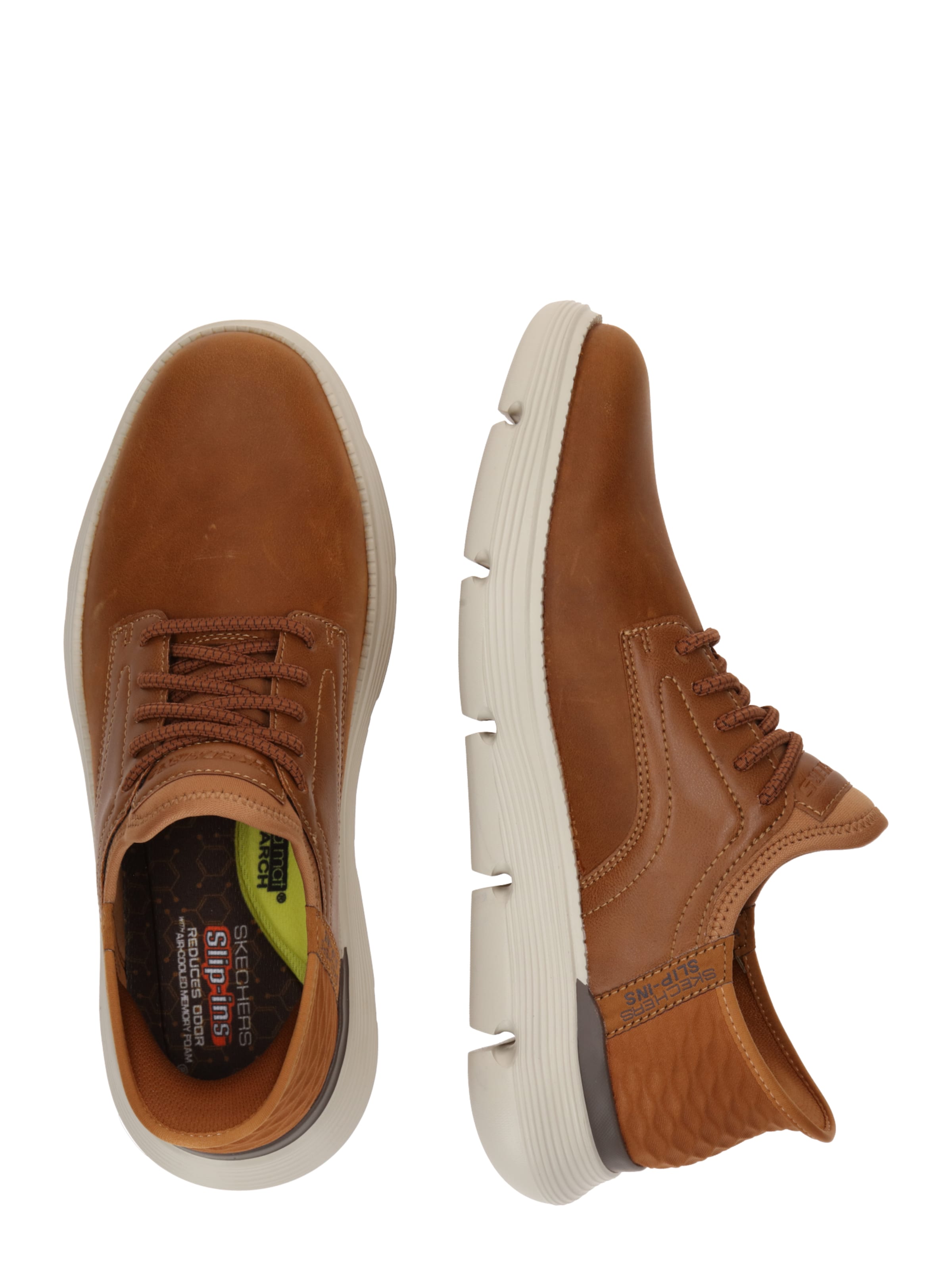 SKECHERS Trampki niskie 'GARZA - GERVIN' w kolorze brązowy