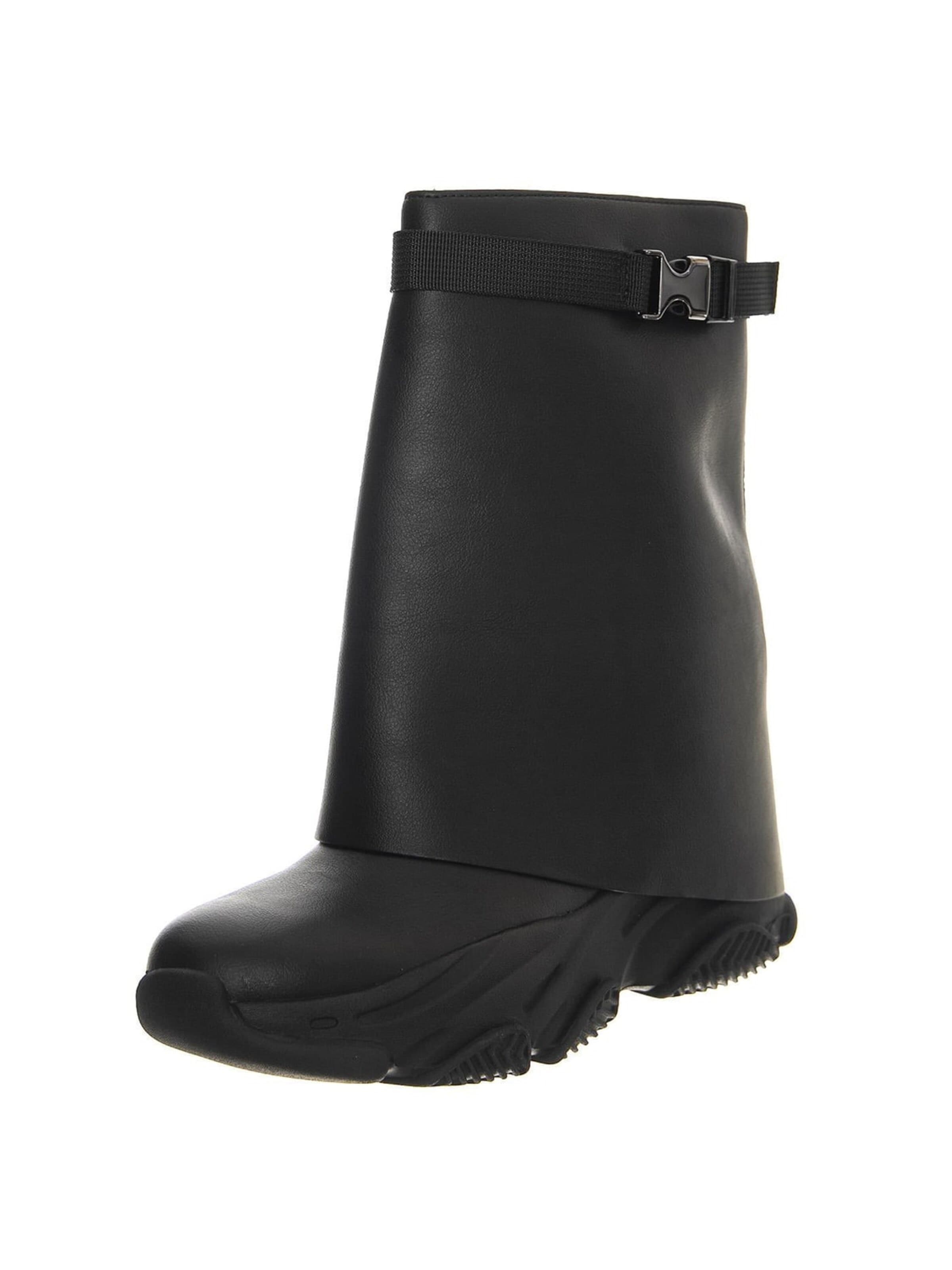Stivale 'Payout Black Action Lea' di STEVE MADDEN in nero: frontale