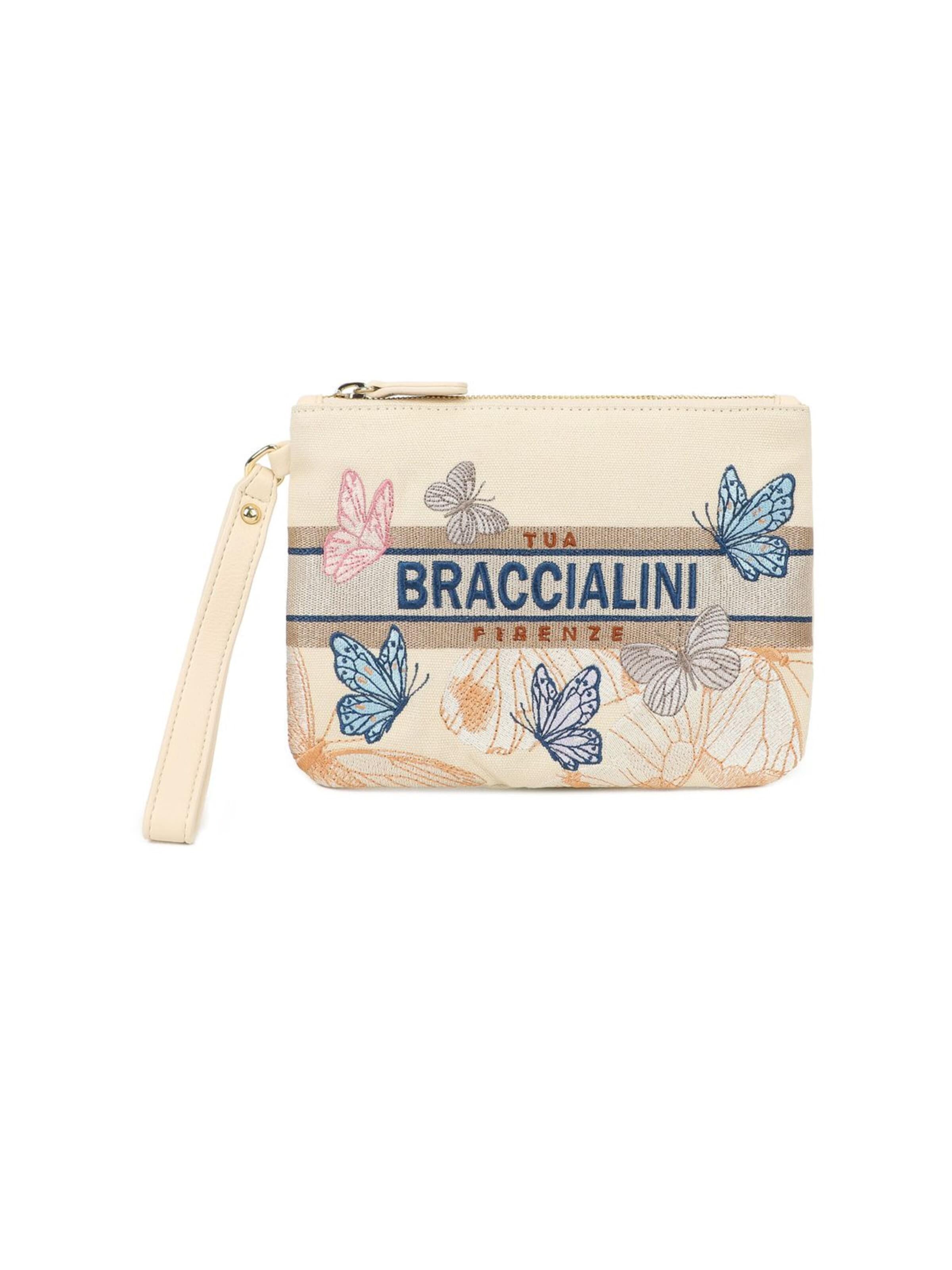 Poche ventrale 'Milly' Braccialini en beige : devant