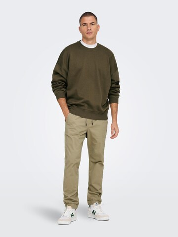 Sweat-shirt 'CERES' Only & Sons en vert