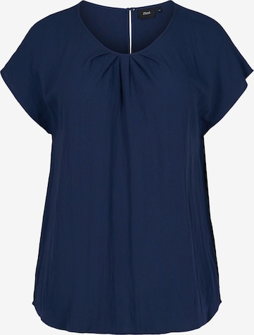 Zizzi Blouse 'Vmacy' in Blauw: voorkant