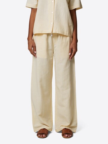 Wide Leg Pantalon Good For Nothing en jaune : devant