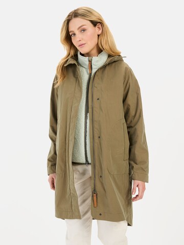 CAMEL ACTIVE Langer Parka mit verstellbarer Taille in Grün: Vorderseite