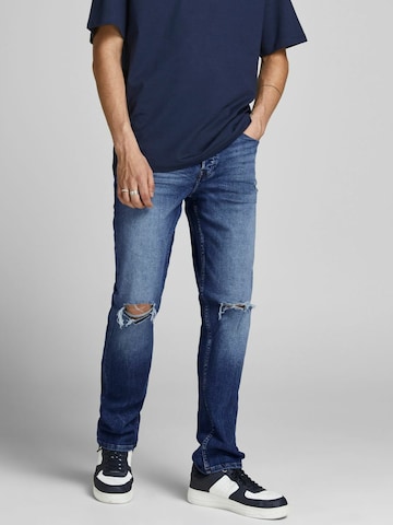 Coupe slim Jean 'Tim' JACK & JONES en bleu : devant