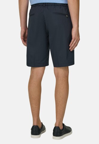 Boggi Milano Slimfit Bandplooibroek in Blauw