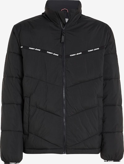 Tommy Jeans Zimska jakna | črna / bela barva, Prikaz izdelka