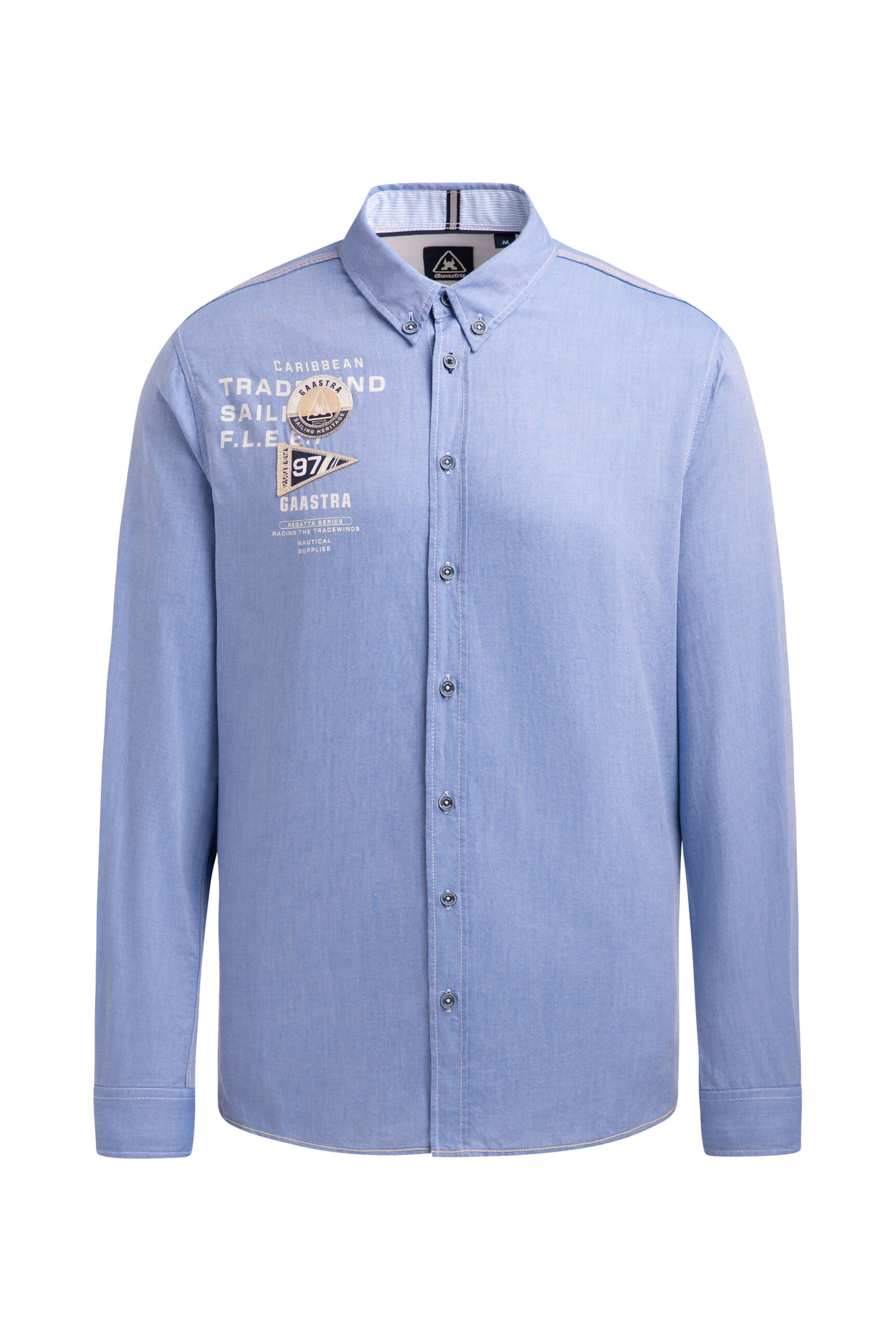 Gaastra Regular fit Button Up Shirt in Blue: front