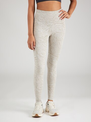 Athlecia Slimfit Sportbroek in Beige: voorkant