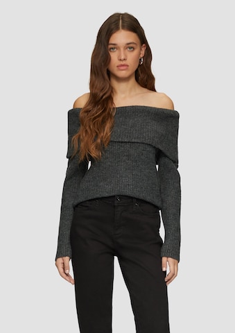 QS Pullover in Schwarz: Vorderseite