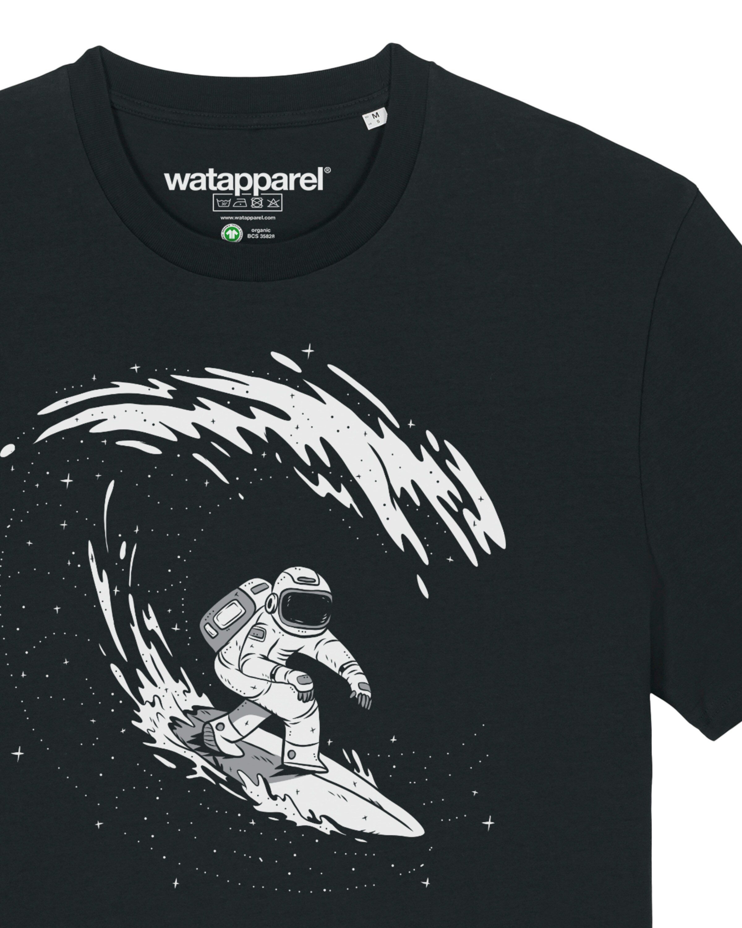 T-Shirt 'Surfing Spaceman' Watapparel en noir