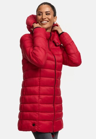 MARIKOO Winter coat 'Abendsternchen' in Red: front