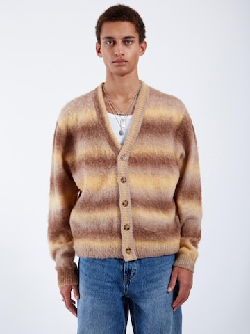 Dr. Denim Gebreid vest 'Tom' in Geel