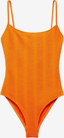 MANGO Bralette Swimsuit 'Ocean' in Orange: front