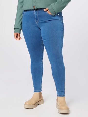 ONLY Carmakoma Skinny Jeans 'Anna' in Blauw: voorkant