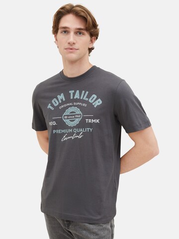 T-Shirt TOM TAILOR en gris : devant