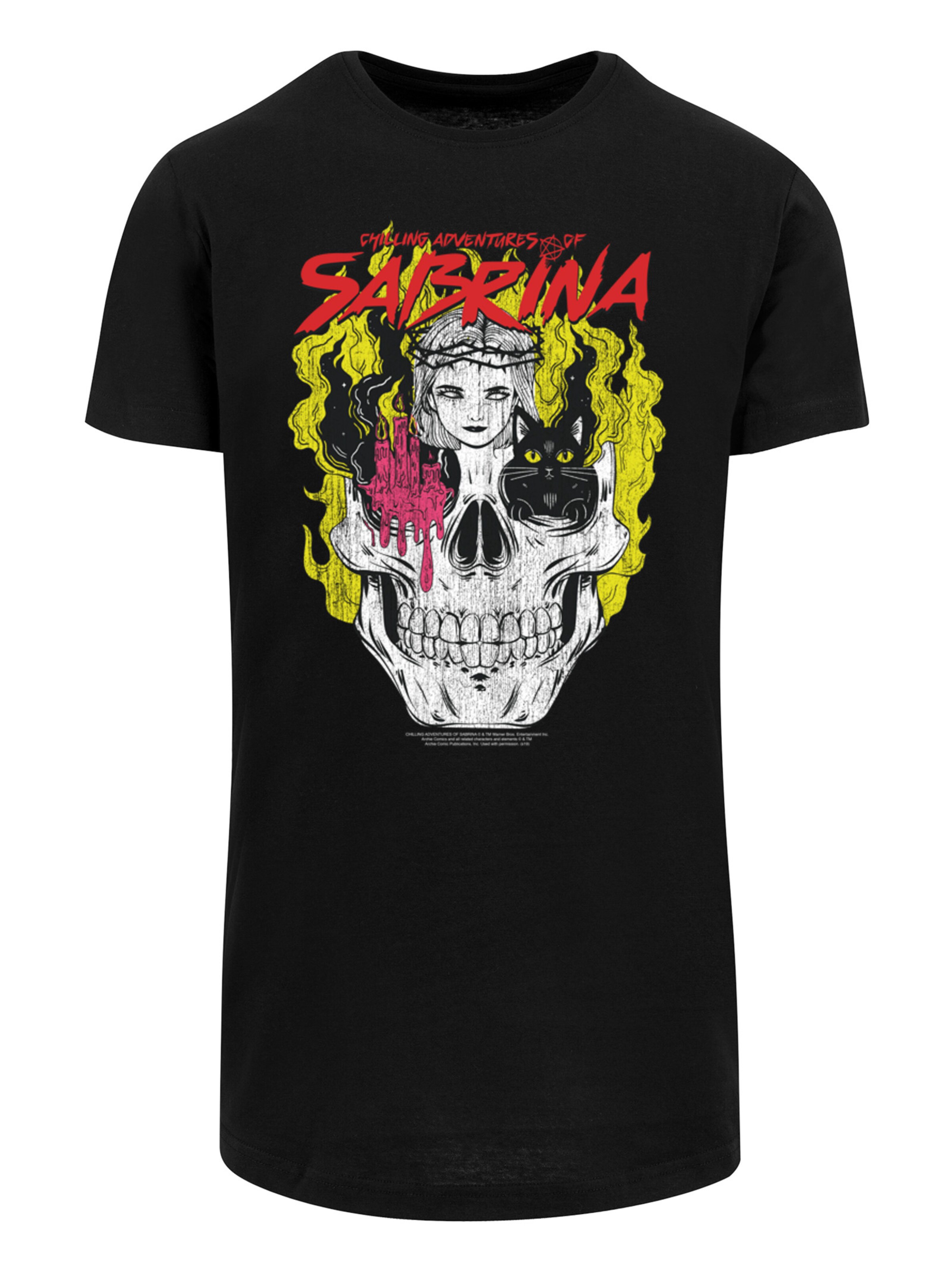 F4NT4STIC Shirt 'Adventures Of Sabrina' in Zwart: voorkant