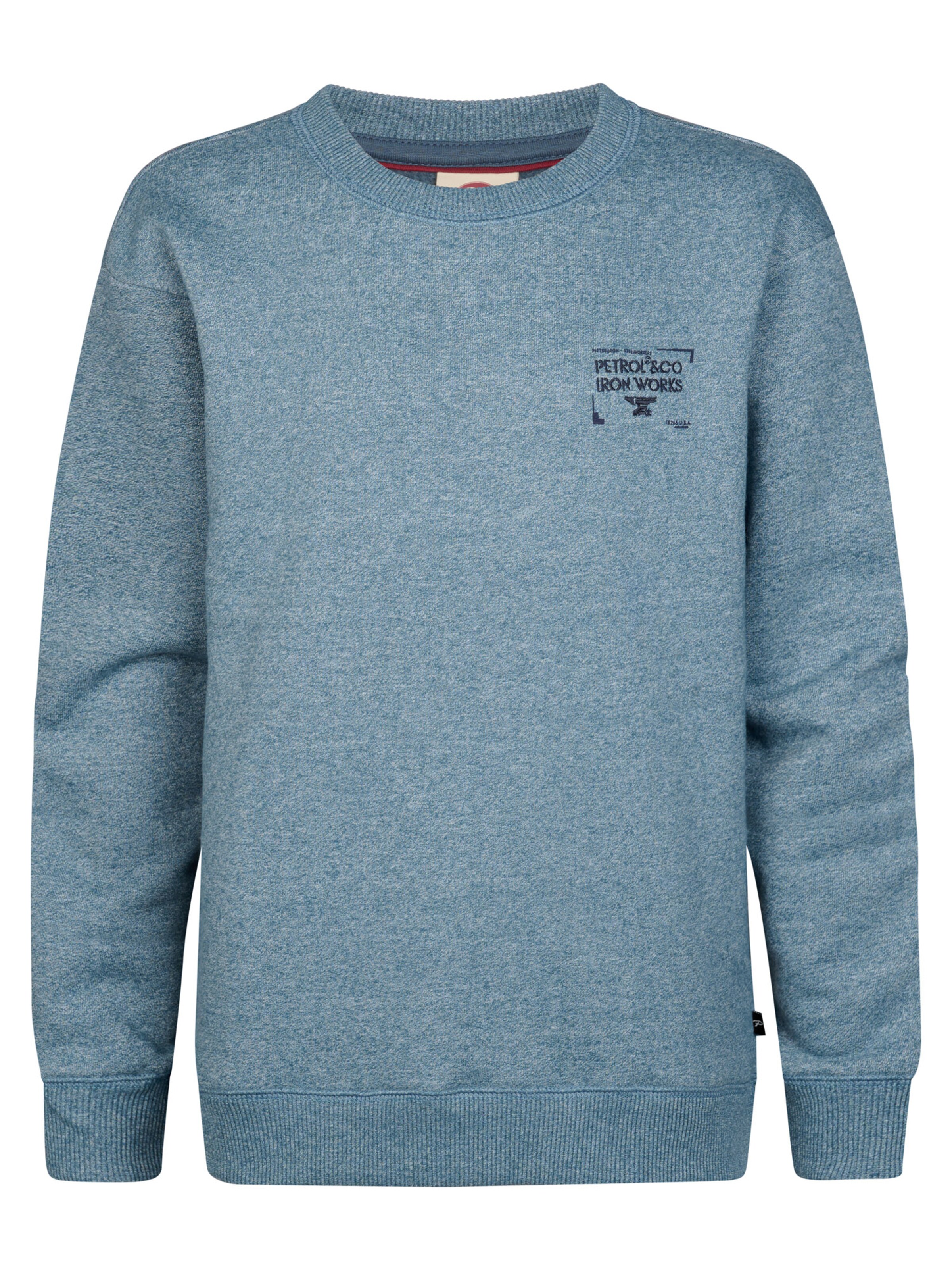 Petrol Industries Sweatshirt in Blauw: voorkant