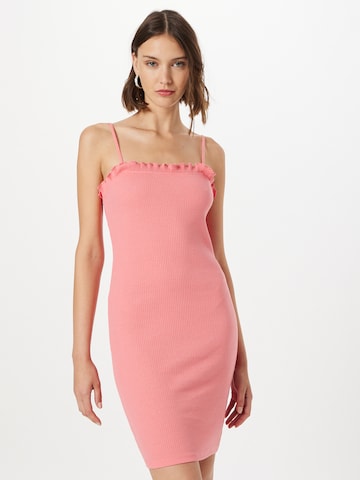 PIECES Φόρεμα σε ροζ: μπροστά