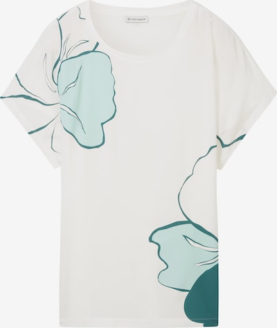 TOM TAILOR Shirt in de kleur Smaragd / Mintgroen / Wit, Productweergave