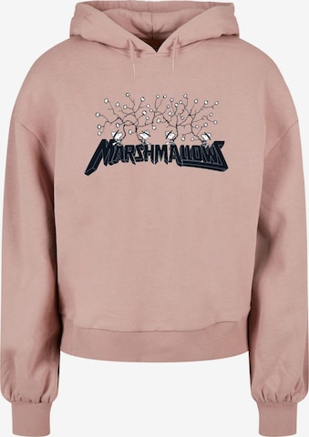 Merchcode Sweatshirt 'Peanuts - Marshmallows' in Pink: predná strana