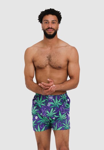 Lousy Livin Boxershorts 'Weedy & Broccoli' in Lila
