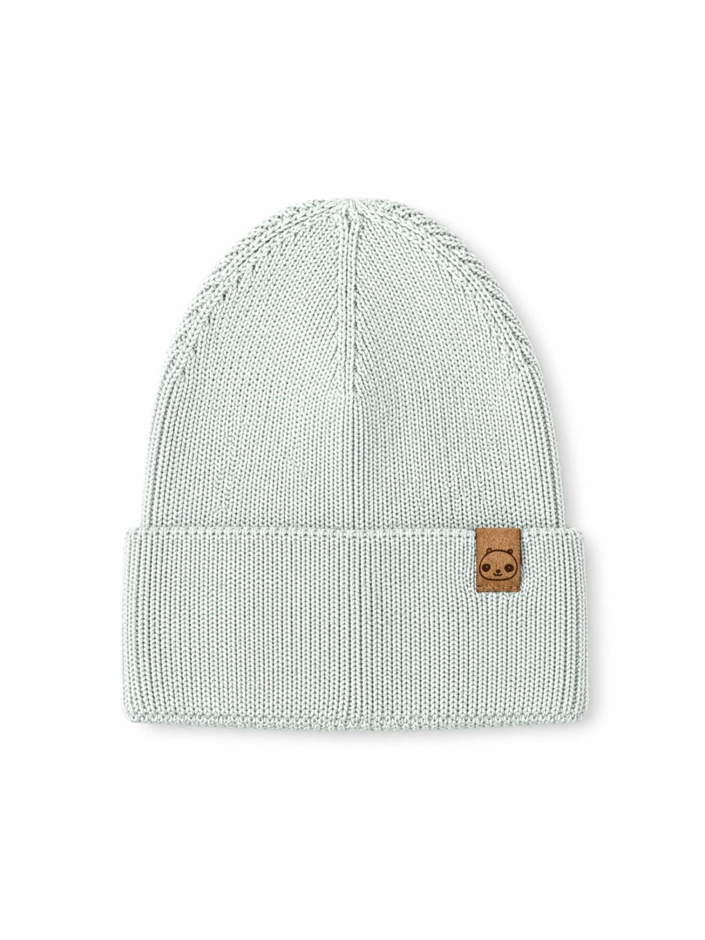 BergBiber Beanie 'Mütze - 100% Bambus (mitwachsend) (Kopie)' in Grey: front