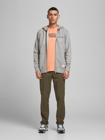 JACK & JONES - Sudadera con cremallera 'Tons' en gris