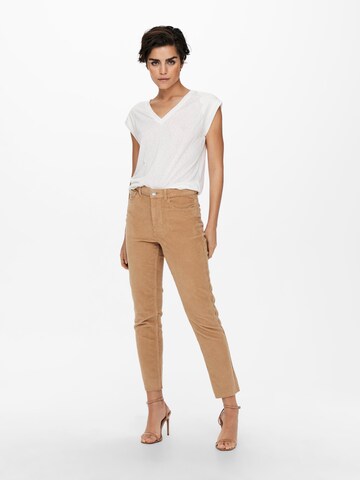 ONLY Slim fit Pants 'Emily' in Brown