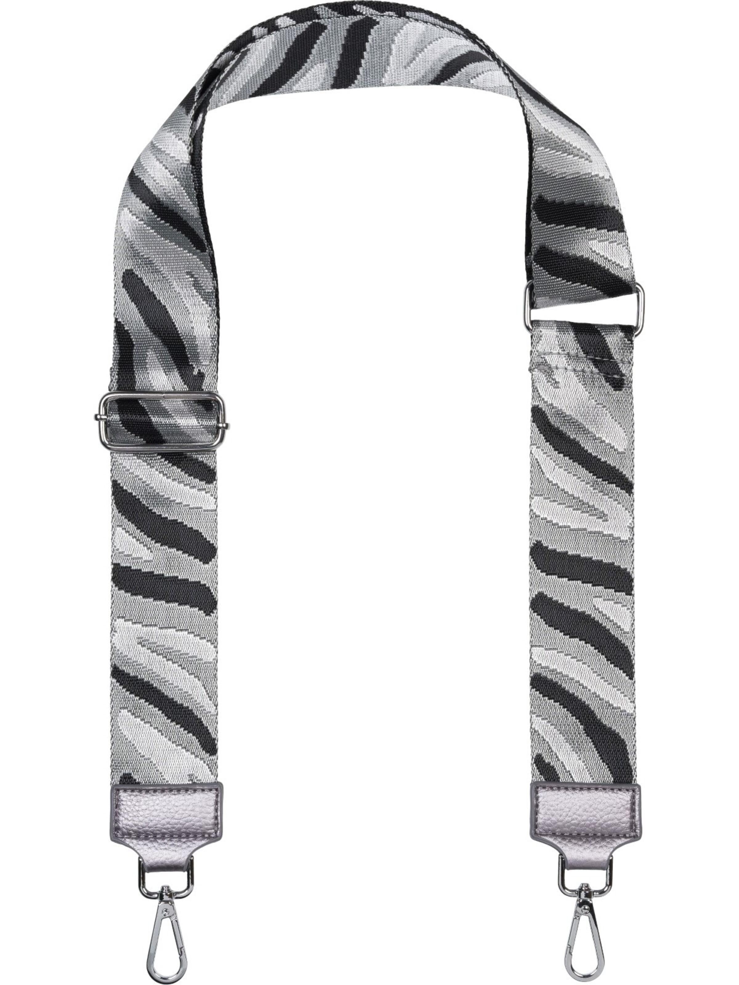 styleBREAKER Taschenzubehör 'Breiter Wechsel Taschengurt Zebra'‌‌‌‌ in Grau: Vorderseite