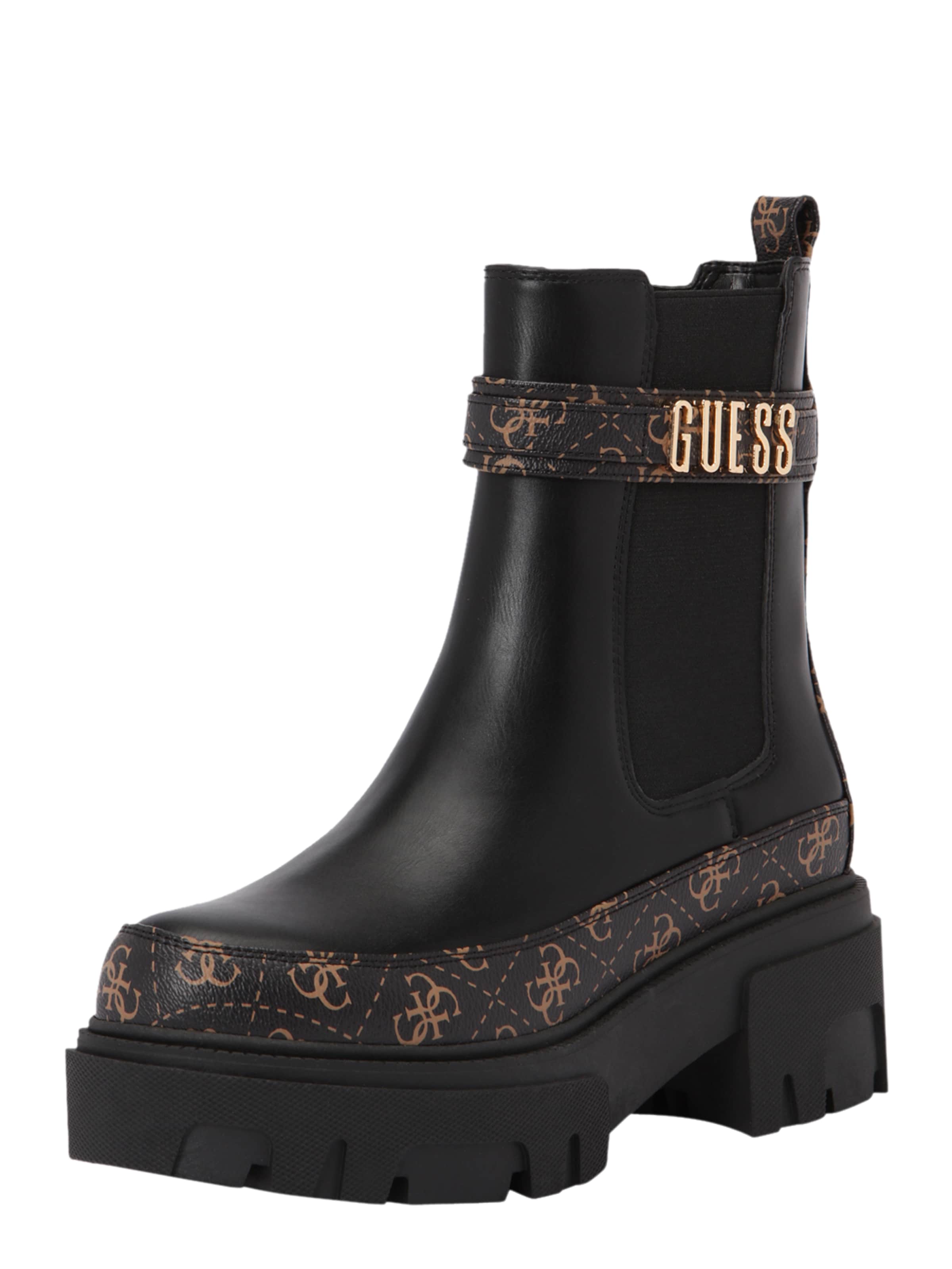 Bottines 'Yelma' GUESS en marron : devant