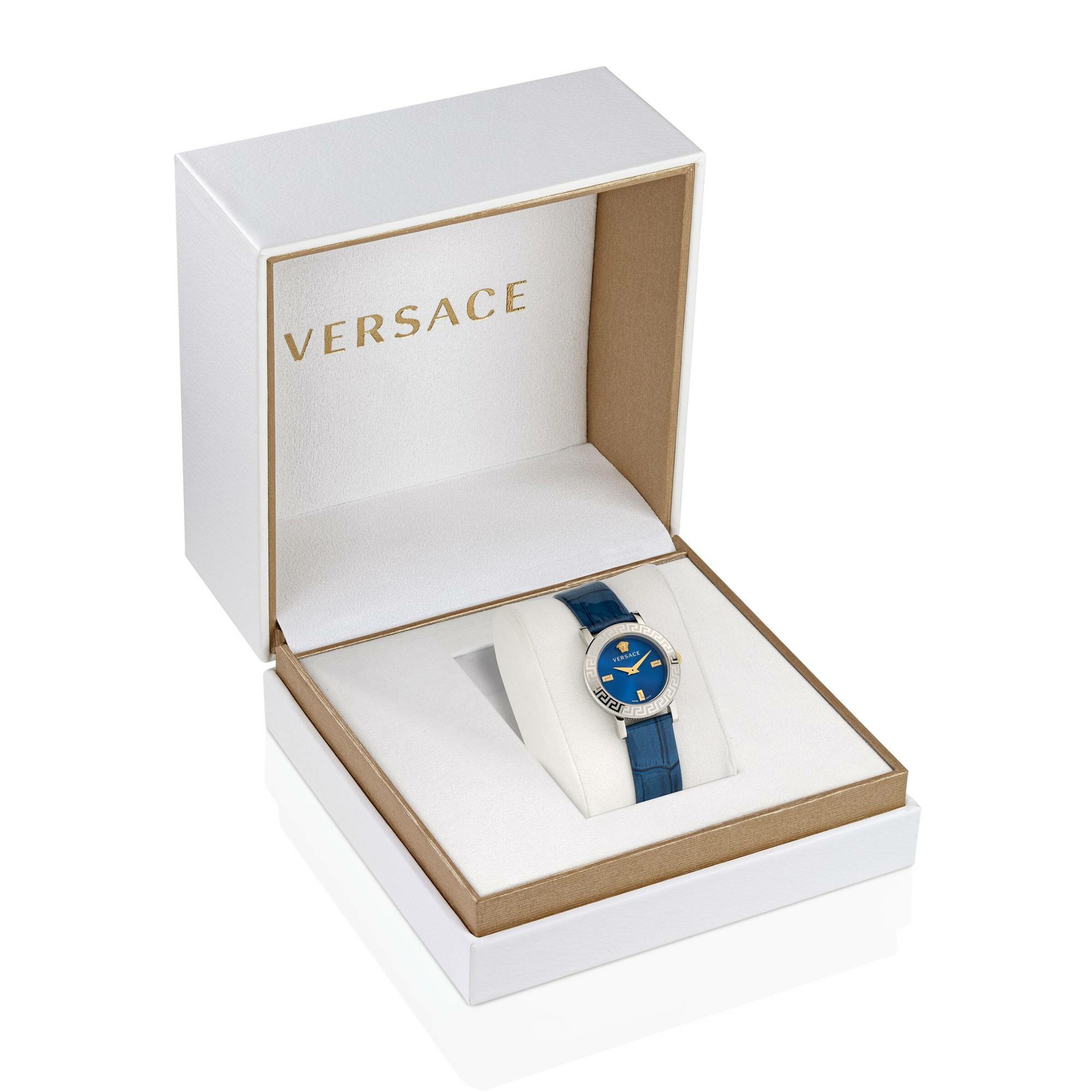VERSACE Analoog horloge 'Petit' in Blauw