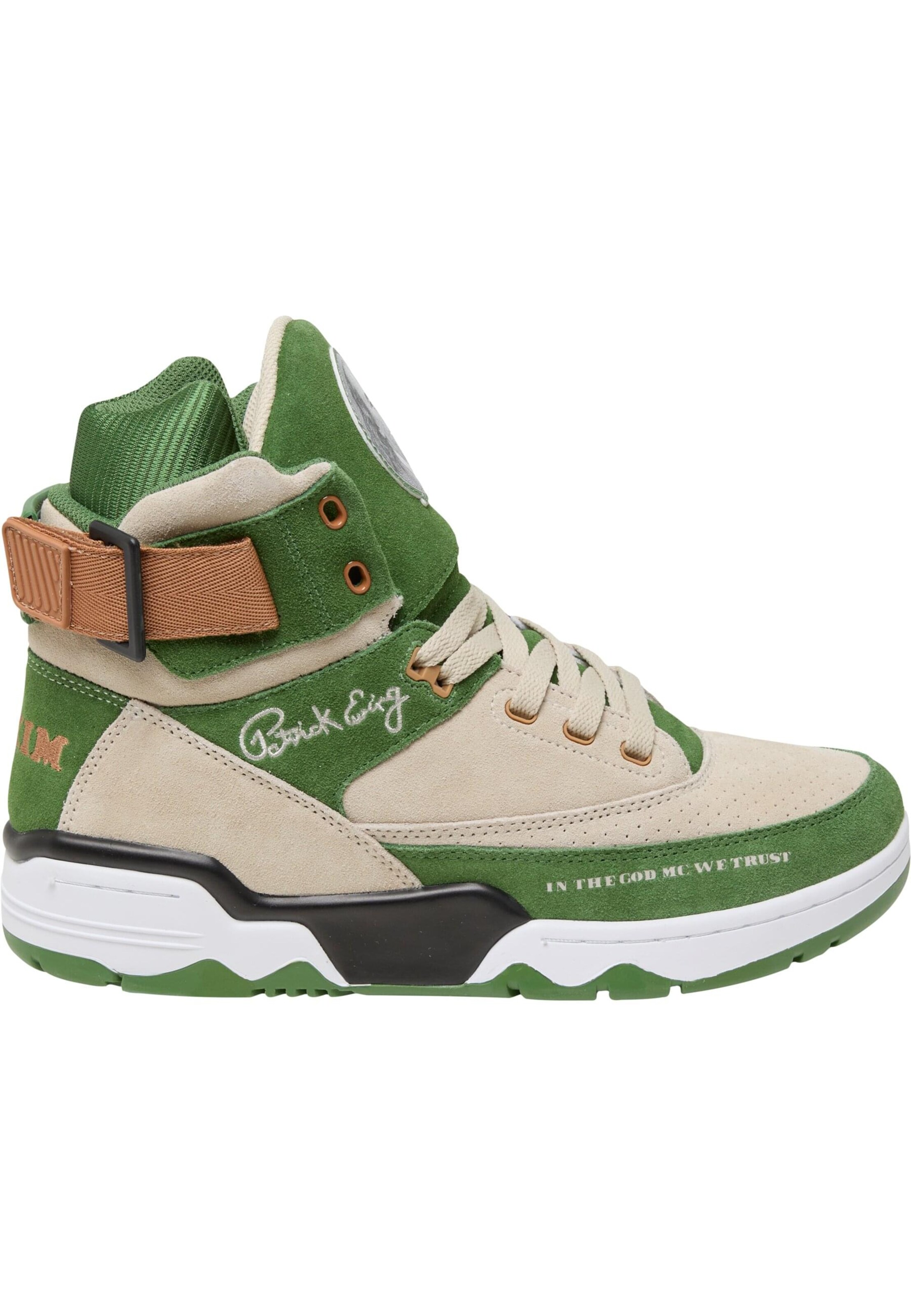 Sneaker alta 'Rakim' di Ewing in beige: frontale