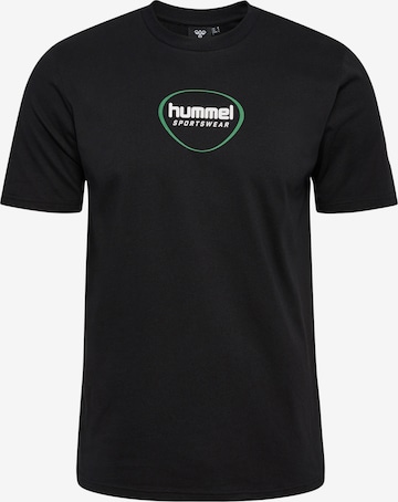 T-Shirt fonctionnel Hummel en noir : devant