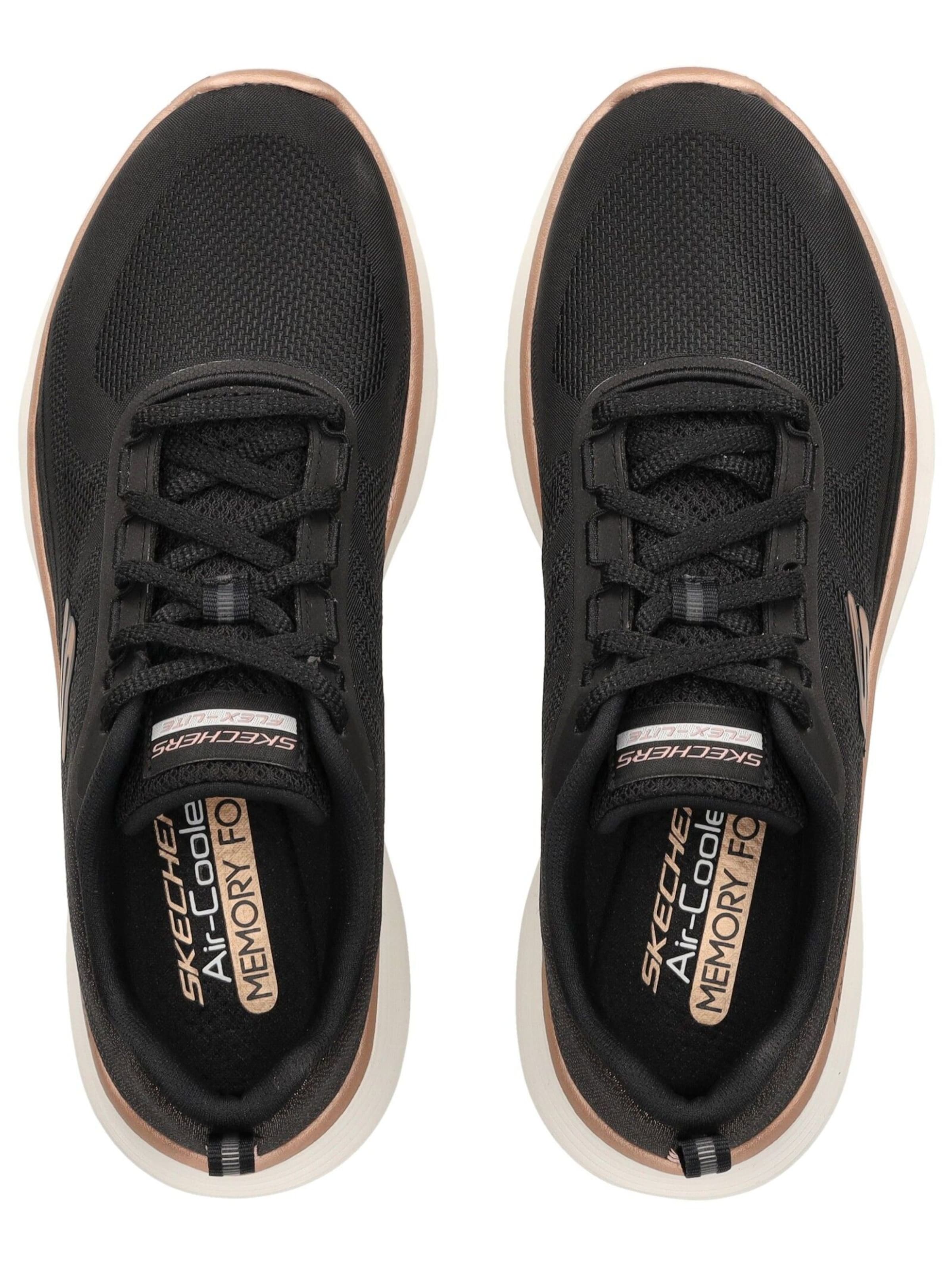 SKECHERS Veterschoen 'Flex Appeal 5.0 - Elegant Glow' in Zwart