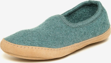 Gottstein Hausschuh 'Walkpantoffel Cheyenne' in Grün: Vorderseite