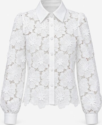 Ombre Blouse in White: front